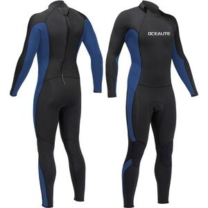 Ocealite Men's 3mm Full Wetsuit Blue Size Large Neoprene Diving Surfing